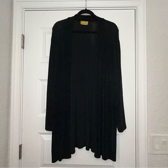 Linda Lundstrom Basics Open Front Long Sleeve Tunic Cardigan Top - Picture 4 of 8